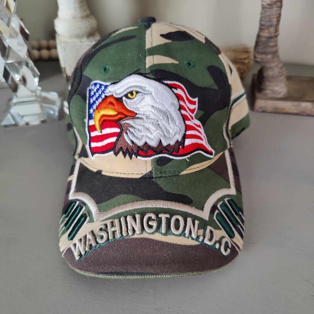 City Hunter Washington DC 100% Cotton Embroidered Camouflage Adjustable Cap Hat
